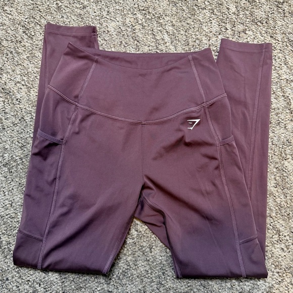 Gymshark Chocolate Brown High-Waisted Pocket Leggings - Picture 3 of 3